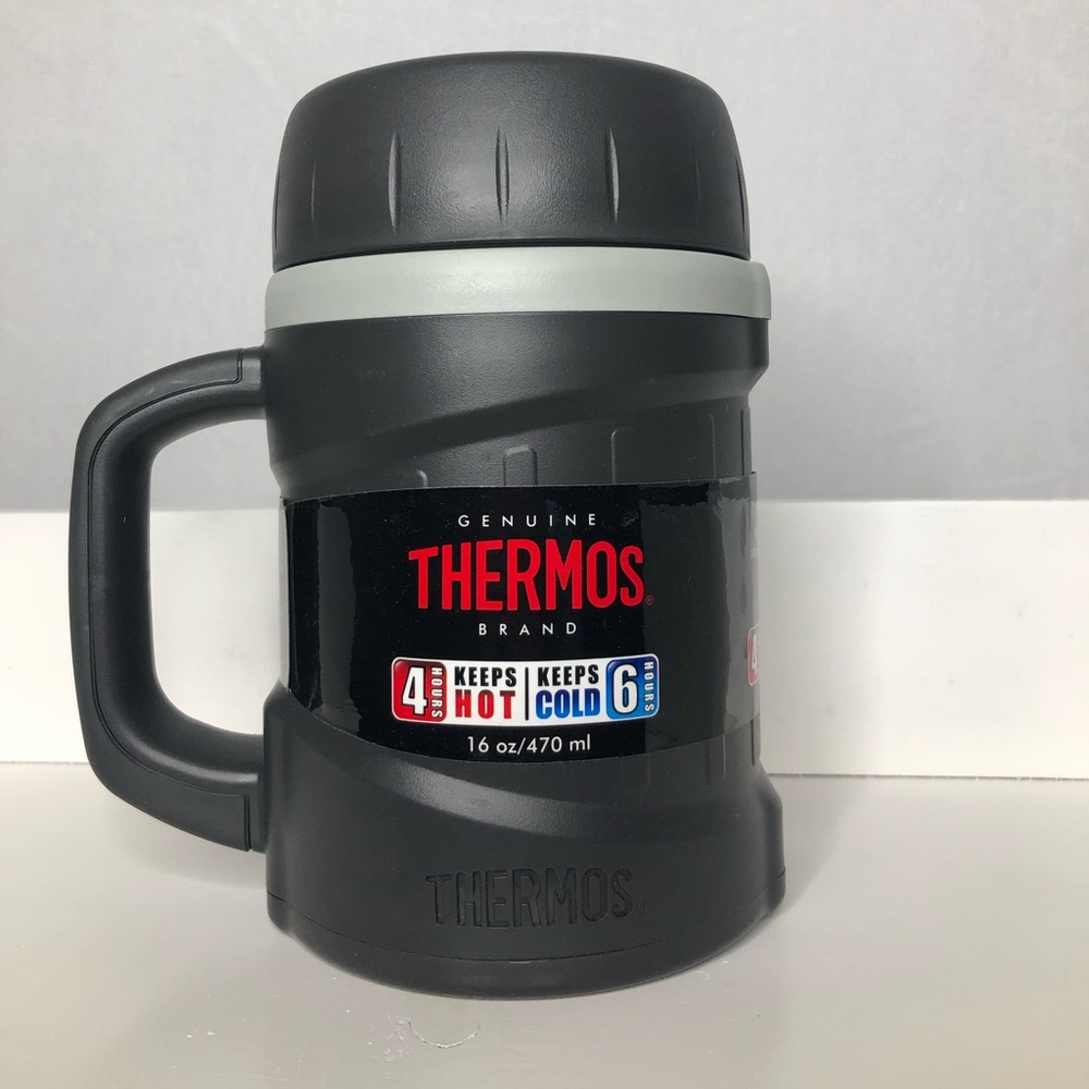 Black Thermos (16oz) Food Container